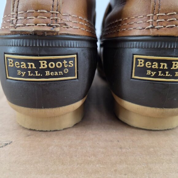 LL Bean Vintage Mens Lounger Duck Boot Engineer Buckle Leather Rubber Maine Sz 9 - Picture 9 of 13